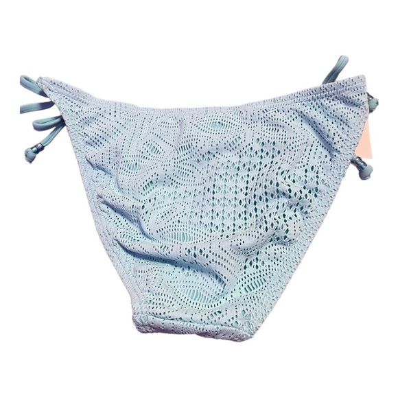 NO Boundaries Aqua Blue String Bikini Bottoms Size S - Picture 2 of 2